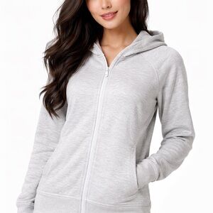 Lole Women’s Full Zip Hoodie Light Grey Size XXL Like New